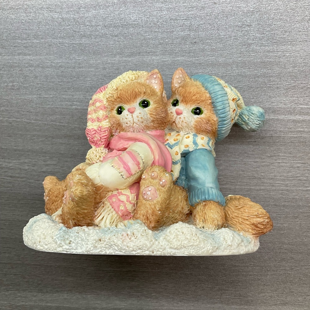 NIB ENESCO CALICO‎ KITTENS TIS THE SEASON FOR SHARING 628166